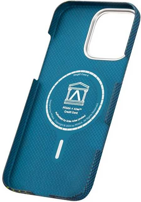 Pitaka x „Aries“ lytėjimo austas dėklas, skirtas kreditinei kortelei – „iPhone 16 Pro“