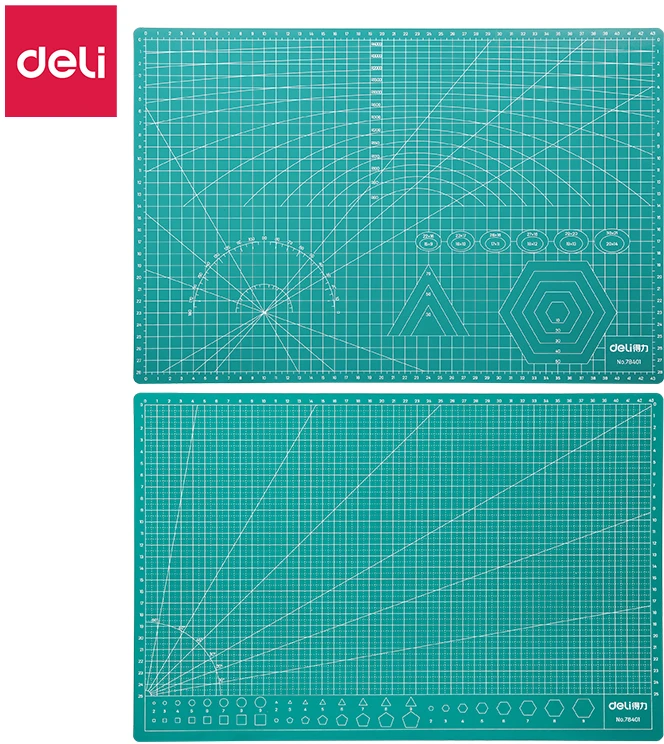 Pjaustymo pagrindas DELI 78401, A3, 3mm, PVC, žalios spalvos