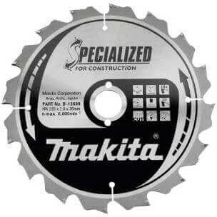 Makita T.C.T. pjūklas SPECIALIZED 235X2.8X30mm 20° T16 B-13699 T.C.T • 235 x30 mm • T16 • 20° • Medienai/Medienai su vinimis