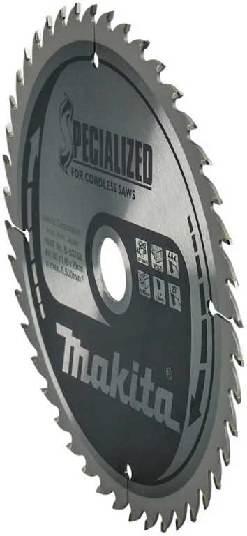 Makita B-53752 T.C.T. pjūklas 165X1.45X20mm 23° T44 SPECIALIZED akum. diskiniams pjūklams