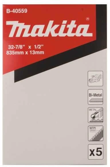Makita 13x835MM, 5vnt.18TPI, METALL 2-3mm, DPB181, DPB183 B-40559