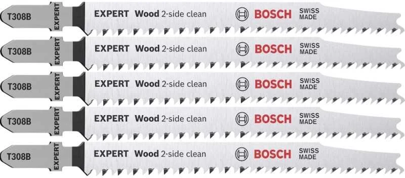 Bosch 5 siaurapj.pjūkleliai T308B Wood 2-side clean