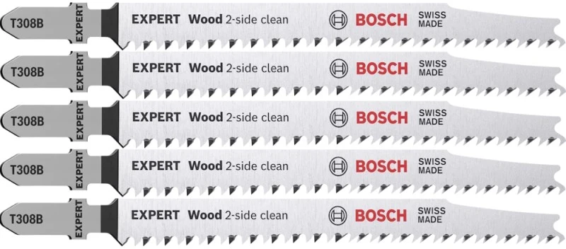 Bosch 5 siaurapj.pjūkleliai T308B Wood 2-side clean