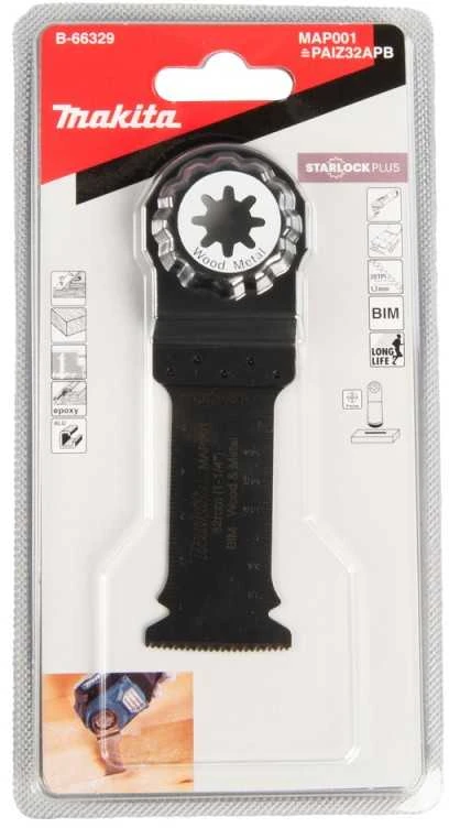 Makita Įgilinamieji pjovimo diskai 32mm B-66329 Starlock Plus • 20 TPI • BiM • MAP001 • medžiui, metalui