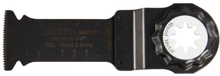 Makita Įgilinamieji pjovimo diskai 32mm B-66329 Starlock Plus • 20 TPI • BiM • MAP001 • medžiui, metalui