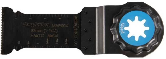 Makita DAUGIAUSIAS ĮRANKIS ĮGLIAMUOJU PJŪKLUO DISKAS 32 mm B-66357 Starlock Plus • 23 TPI • TC / HM • MAP004 • Metalui