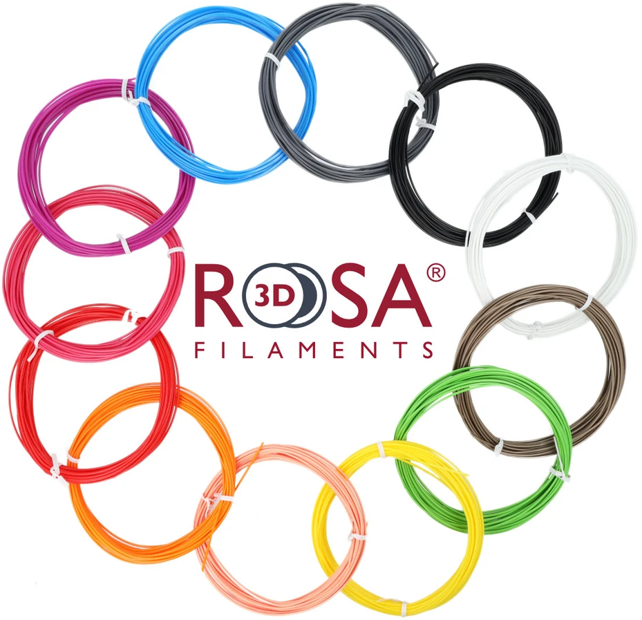 Plastiko rinkinys Rosa3D PLA - 1.75mm - pagrindinės spalvos - 12x10m