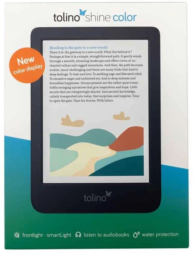 TOO Tolino shine color elektroninių knygų skaityklė Lietimui jautrus ekranas 16 GB „Wi-Fi“ Juoda