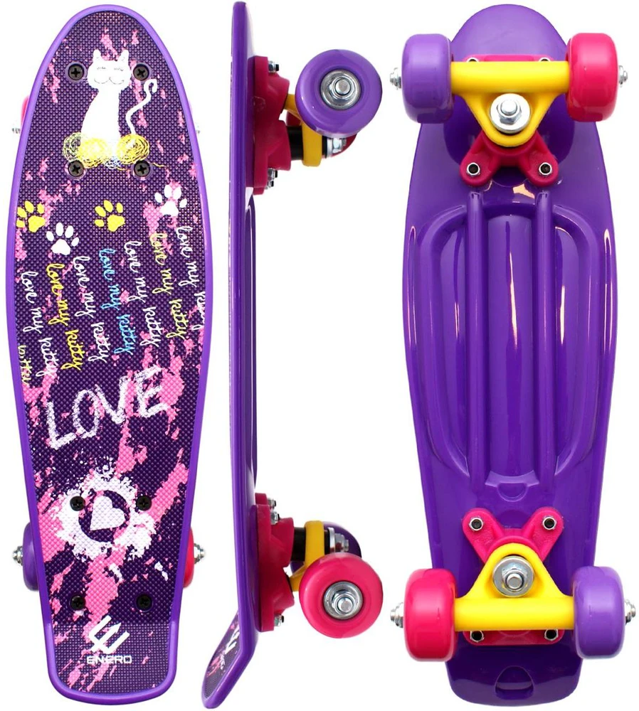 Mini riedlentė Enero Love Kitty, plastikinė