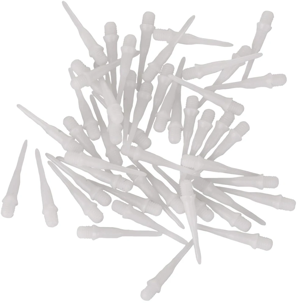 Enero Plastikiniai smiginio antgaliai, 50 vnt, balti