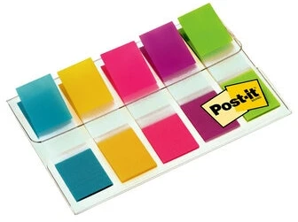 3M Lipnūs žymekliai Post-it, 11,9 x 43,2 mm, 5 spalvos