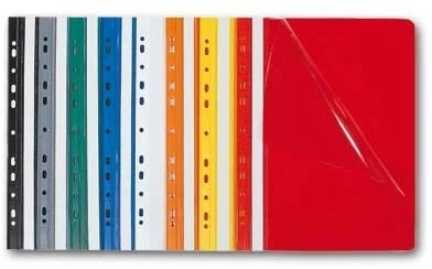 Plastikinis segtuvėlis Panta Plast, A4, su universalia perforacija juodos spalvos