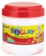 Plastilinas Amos iClay, 400g, kietėjantis ore, kibirėlyje, įvairių spalvų