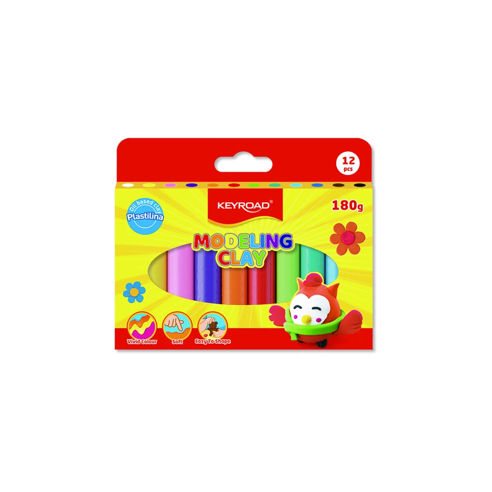Plastilinas Keyroad 12 spalvų, 180 g