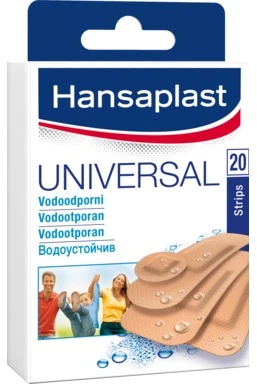 Pleistrai juostelėmis HANSAPLAST Universal, 20 vnt