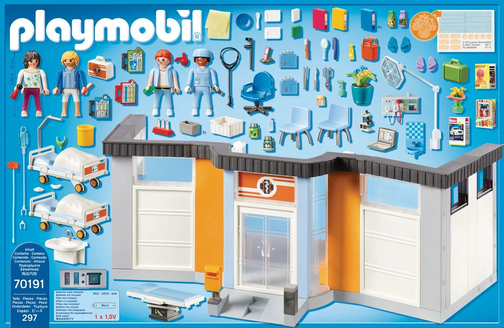 Playmobil 70191 City Life - Krankenhaus mit Einrichtung