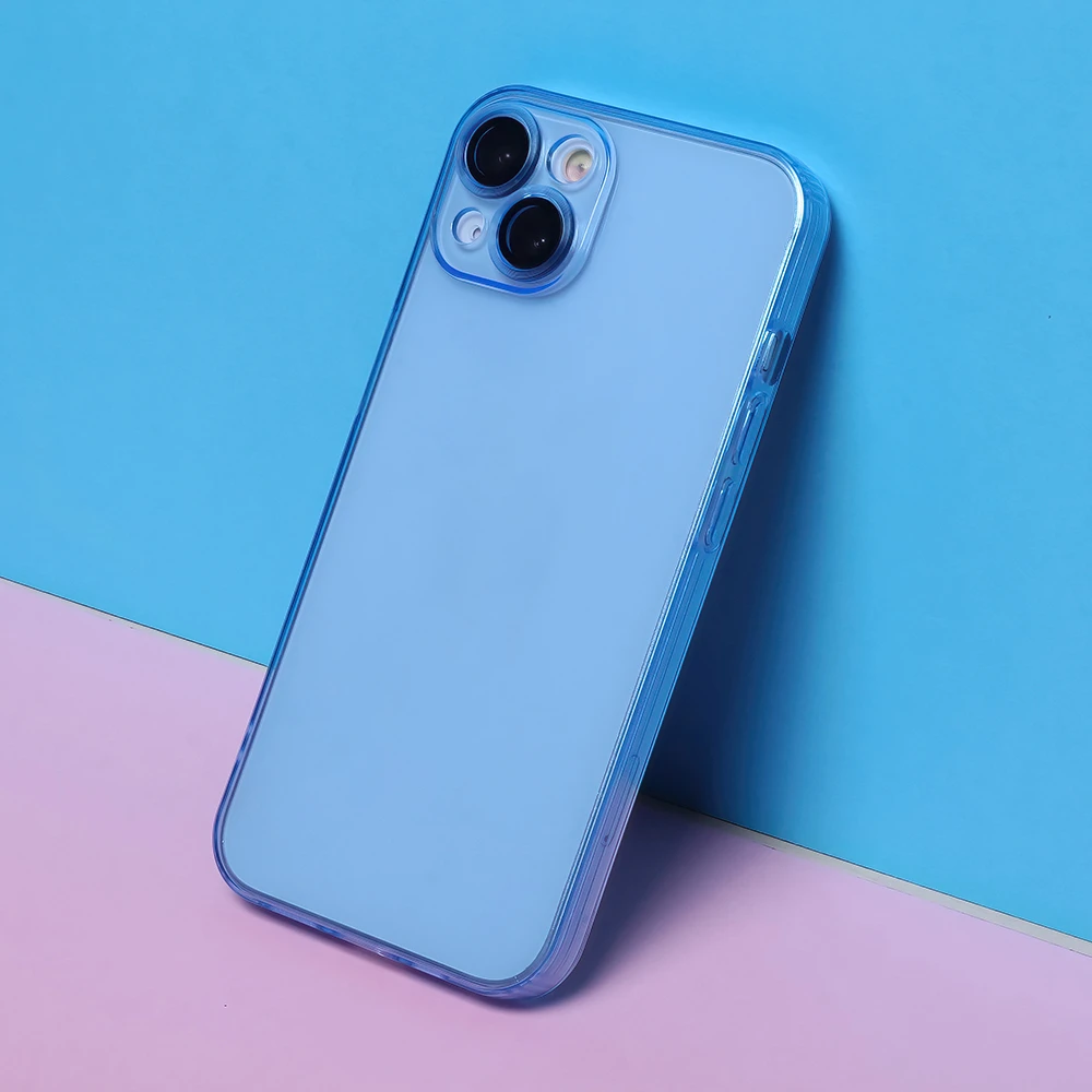 Telforceone Plonas spalvotas dėklas, skirtas Samsung Galaxy A25 5G (global) modeliui, mėlynas