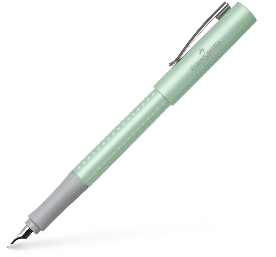 Plunksnakotis Faber-Castell Grip,0.5mm, F, perlamutrinės žalios spalvos