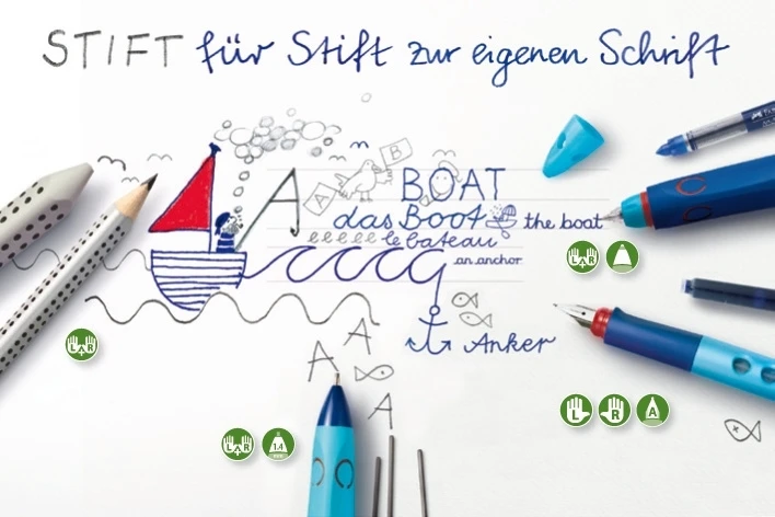 Faber-Castell Plunksnakotis Faber Castel Scribolino, dešiniarankiams, mėlynas 1201-015