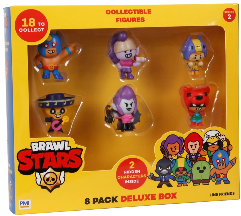 Pmi Kids World BRAWL STARS S2 FIGŪRĖLĖS - 8 PRABANGIŲ DĖŽUTĖS PAKUOTĖ B VERSIJA