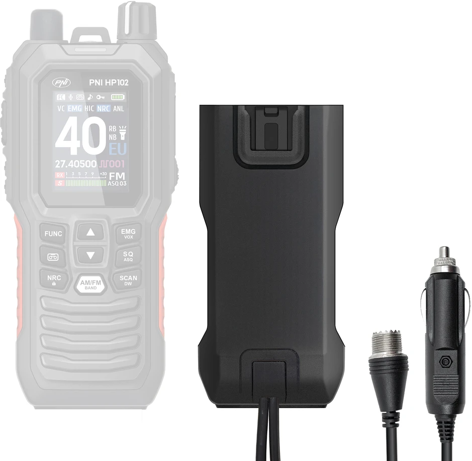 PNI 12V maitinimo adapteris ir išorinė antena, skirta PNI Escort HP 102