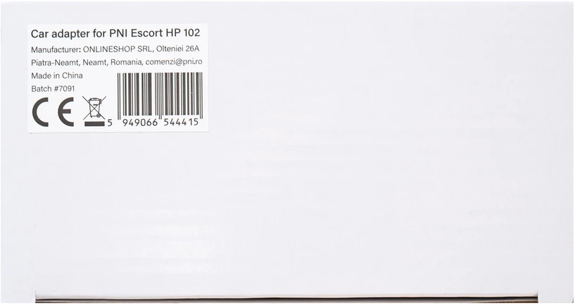 PNI 12V maitinimo adapteris ir išorinė antena, skirta PNI Escort HP 102