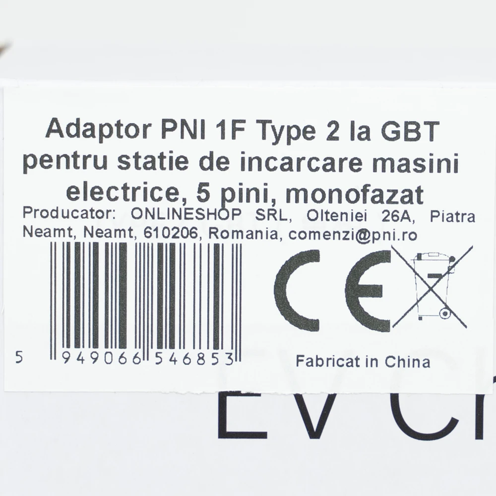 PNI 1F Type 2 į GBT adapteris elektromobilių įkrovimo stotelei, 5 kontaktų, vienfazis