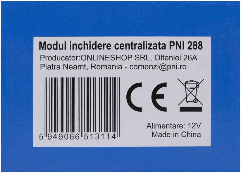 PNI 288 centrinio užrakto modulis su nuotolinio valdymo pulteliu