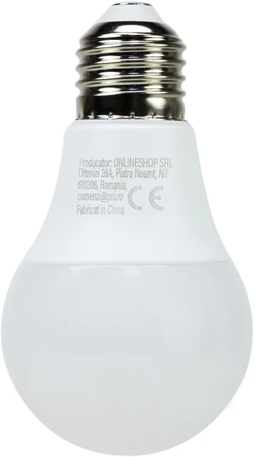 PNI A60 LED lemputė, 8.5W, 806lm, 6500K, E27 lizdas