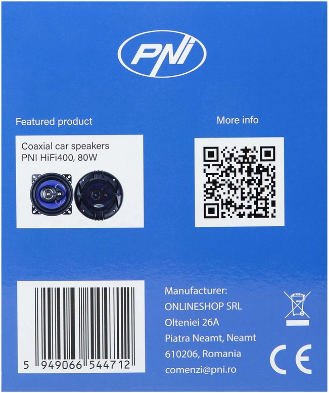 PNI A8060 Automobilinis daugialypės terpės grotuvas su Android 13, 4GB DDR3/64GB ROM, 7 colių ekranu, CarPlay, Android Auto, Bluetooth, Wi-Fi, FM radiju