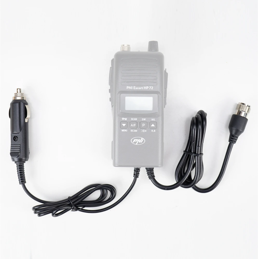 PNI adapteris 12V-24V maitinimo šaltiniui ir lauko antena PNI Escort HP 72 nešiojamai CB radijo stotelei
