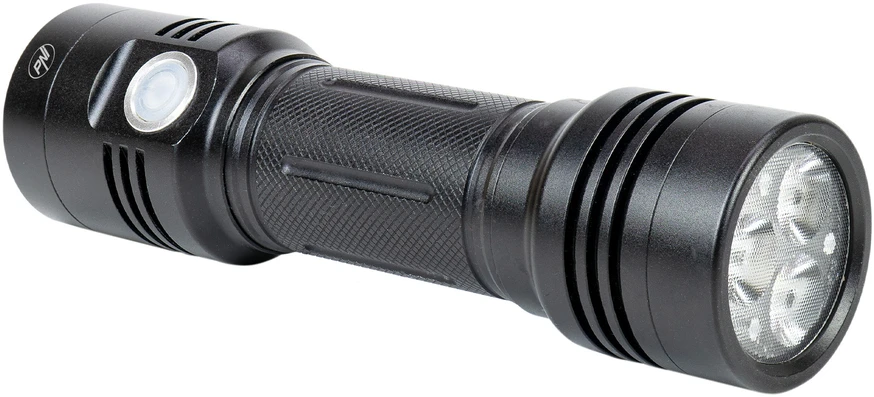 PNI Adventure F200 aliumininis dvigubas žibintuvėlis su LED, 4000mAh baterija ir pridedamu „Sticky Pad Flag“