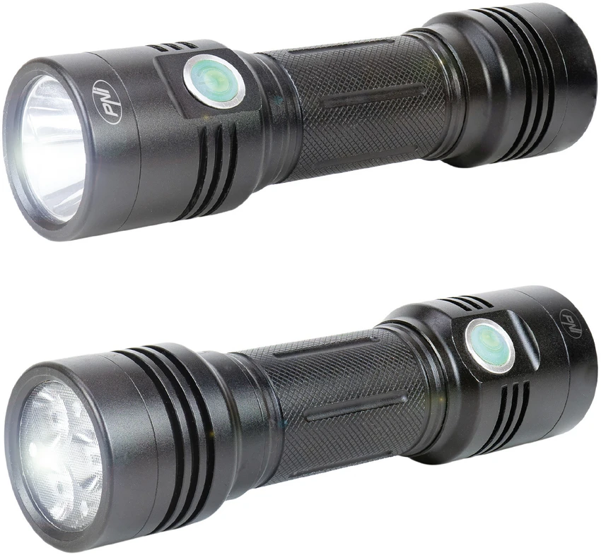 PNI Adventure F200 aliumininis dvigubas žibintuvėlis su LED, 4000mAh baterija ir pridedamu „Sticky Pad Flag“