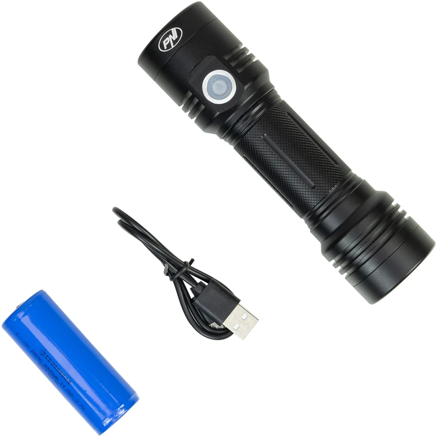 PNI Adventure F200 aliumininis dvigubas žibintuvėlis su LED, 4000mAh baterija ir pridedamu „Sticky Pad Flag“