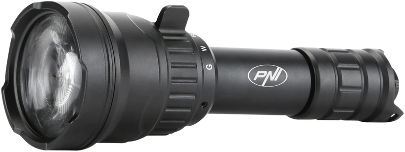 PNI Adventure F300 žibintuvėlio rinkinys su 3 spalvų LED, balta, raudona, žalia, maks. 10W, IPX6 ir pridedamu lipniu vėliavėlės laikikliu