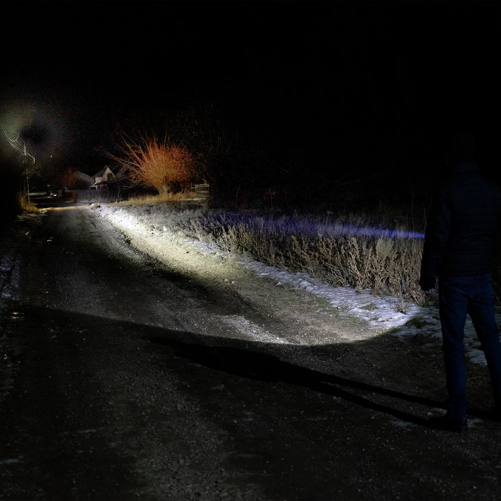PNI Adventure F550 Crystal LED žibintuvėlis, 10W, aliuminis, 500lm, iki 700m, IPX6, 4000mAh baterija komplekte, USB Type-C įkrovimas