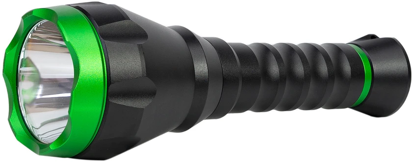 PNI Adventure F750 aliumininis žibintuvėlis su žalia šviesa, LED 10W, 500 lm, iki 850 m, IP44, komplekte 4000mAh baterija, įkrovimas per USB Type-C, žalia šviesa puikiai tinka medžioklei