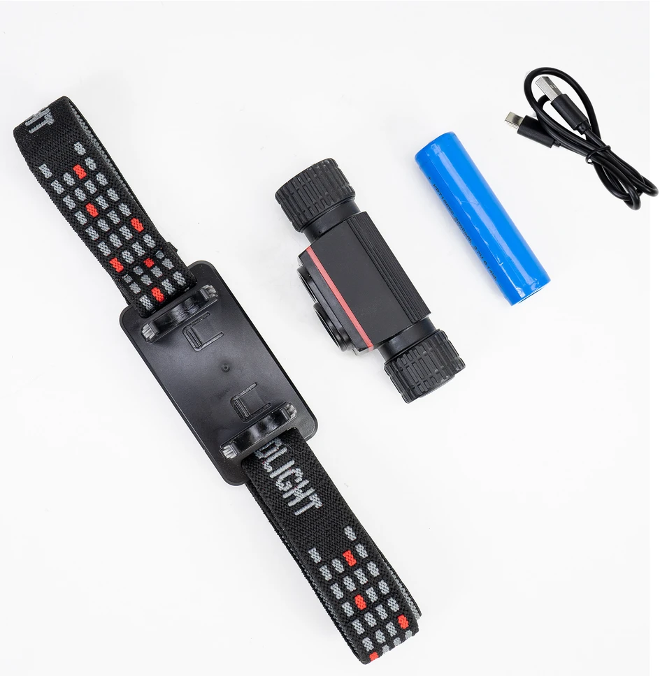 PNI Adventure F80 dvigubas LED galvos žibintuvėlis, 1000 lm, 6W, 2200 mAh, IP68