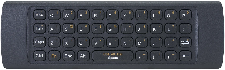PNI AirFun One IR oro pelė su klaviatūra ir mini QWERTY klaviatūra kompiuteriui, mini PC ir medijos leistuvui
