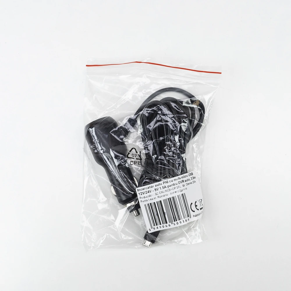 PNI Automobilinis įkroviklis MicroUSB 12V / 24V – 5V, skirtas SilverCloud S1200 automobiliniam vaizdo registratoriui