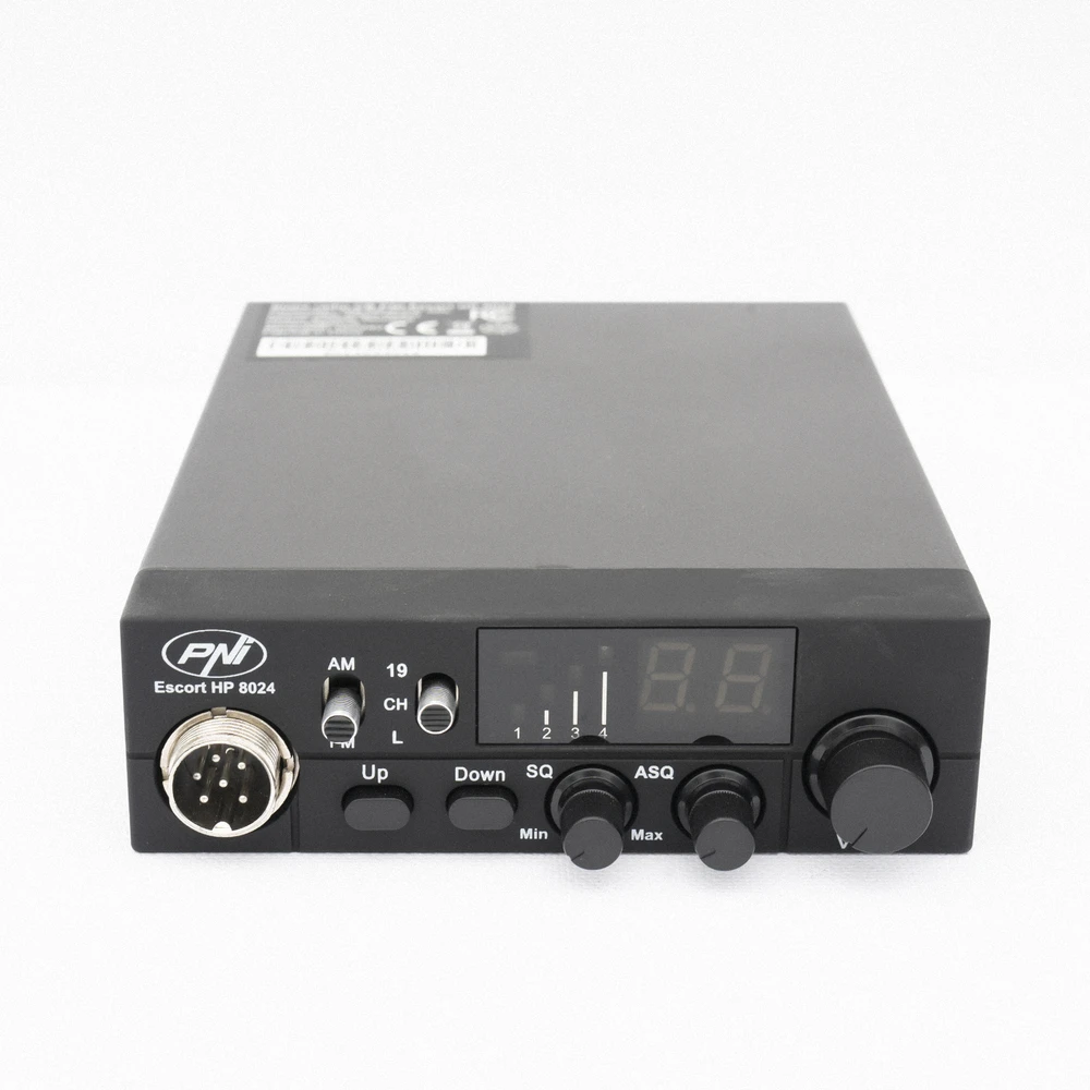 PNI CB radijo stotelė HP 8024 Escort su reguliuojamu ASQ ir 12V-24V maitinimo šaltiniu