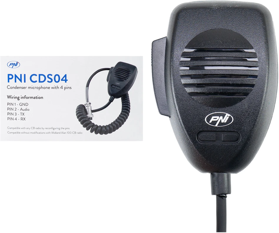 PNI CDS04 4 kontaktų kondensatorinis mikrofonas CB radijo stotelei