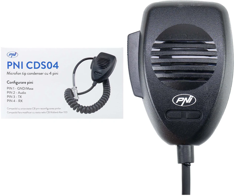 PNI CDS04 4 kontaktų kondensatorinis mikrofonas CB radijo stotelei