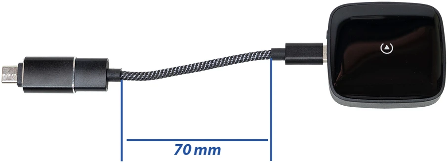 PNI CP200 belaidžio ryšio konvertavimo modulis USB-C, 5V-1A, skirtas automobiliams su gamykline „Carplay“, „Android Auto“ laidine jungtimi