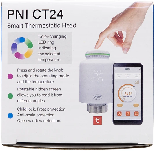 PNI CT24 išmanioji termostatinė galvutė radiatoriui, Tuya Smart mobilioji programėlė