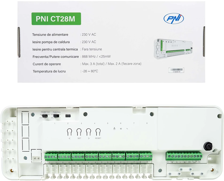 PNI CT28 Pro 4 Wi-Fi automatizavimo rinkinys grindiniam šildymui, Tuya Smart mobilioji programėlė, komplekte 4 valdymo blokai ir interneto šliuzas