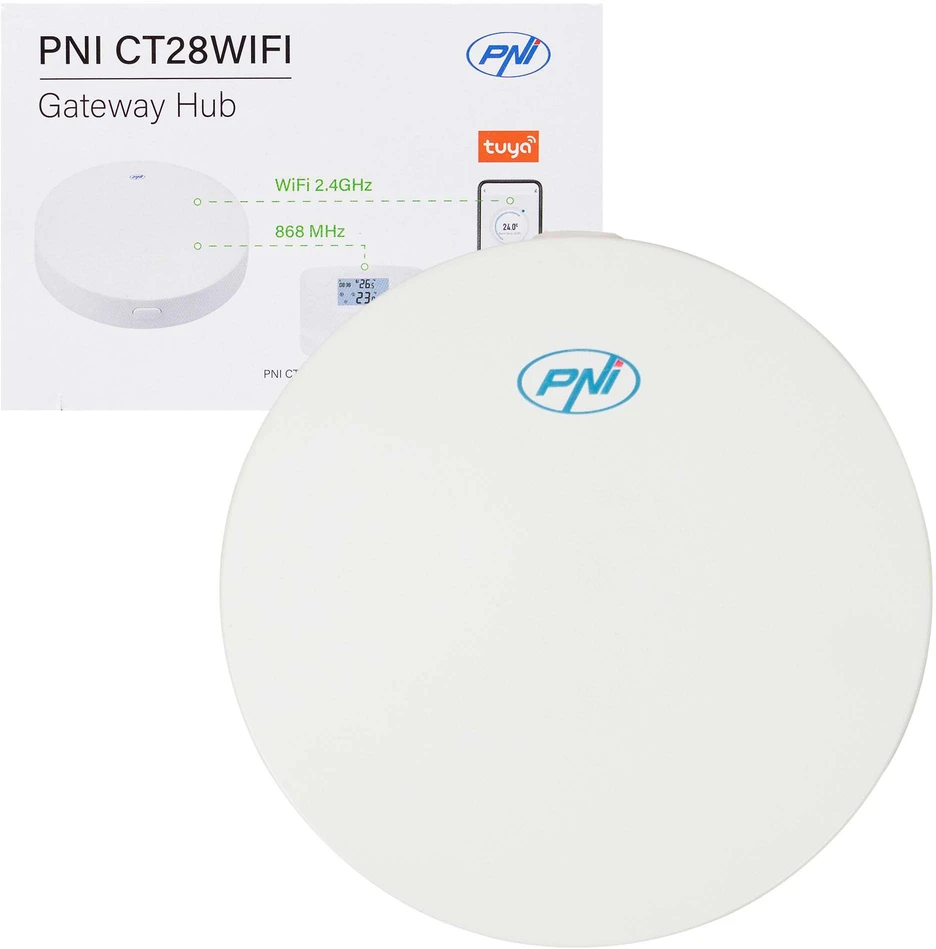 PNI CT28 Pro 4 Wi-Fi automatizavimo rinkinys grindiniam šildymui, Tuya Smart mobilioji programėlė, komplekte 4 valdymo blokai ir interneto šliuzas