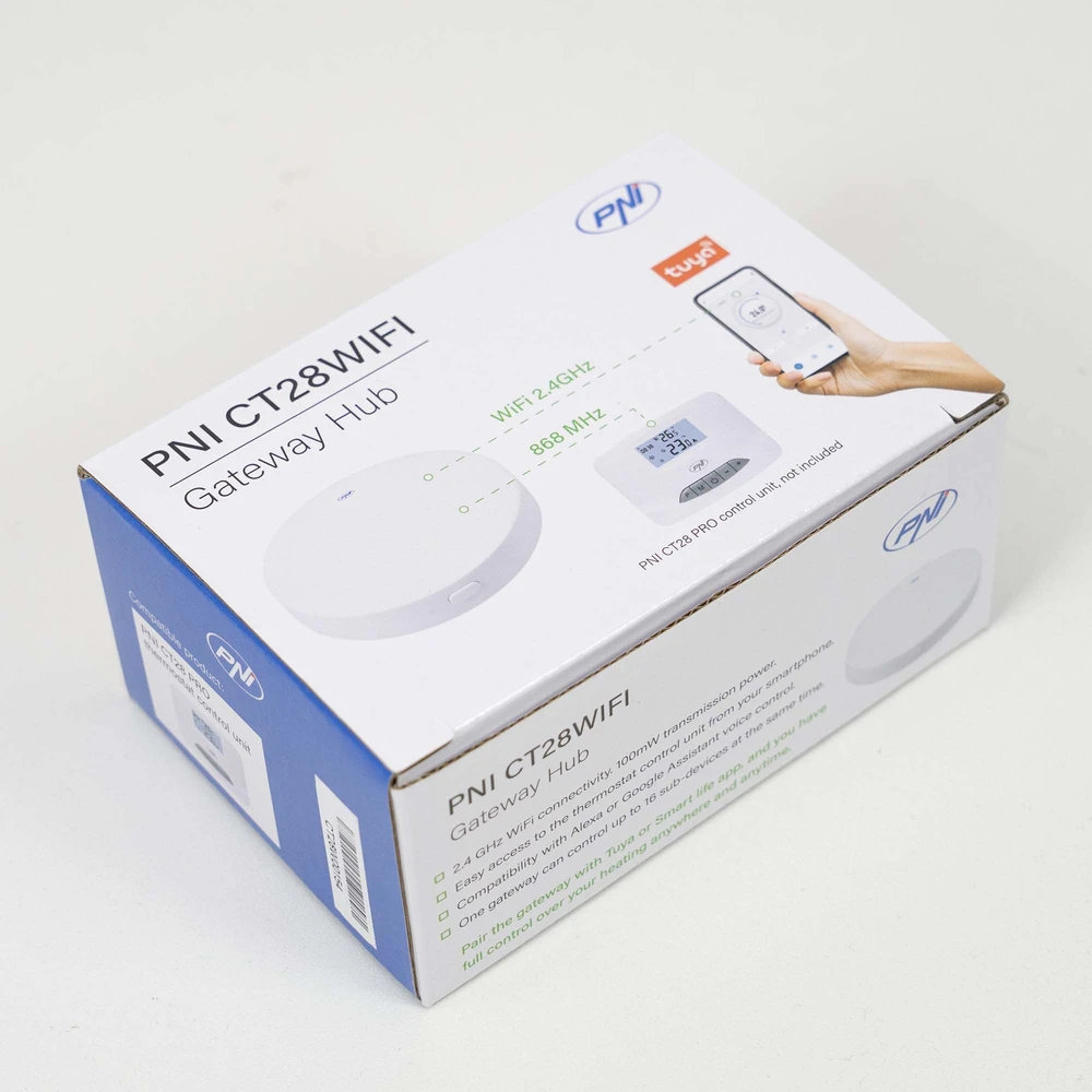 PNI CT28WIFI interneto šakotuvas, skirtas PNI CT28 valdymo moduliui su 8 grindinio šildymo zonomis