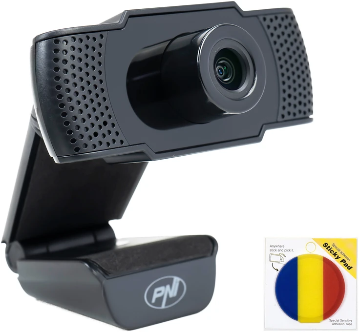 PNI CW1850 „Full HD“ 1080P 2MP internetinė kamera, USB, komplekte yra segtukas ir lipnus laikiklis