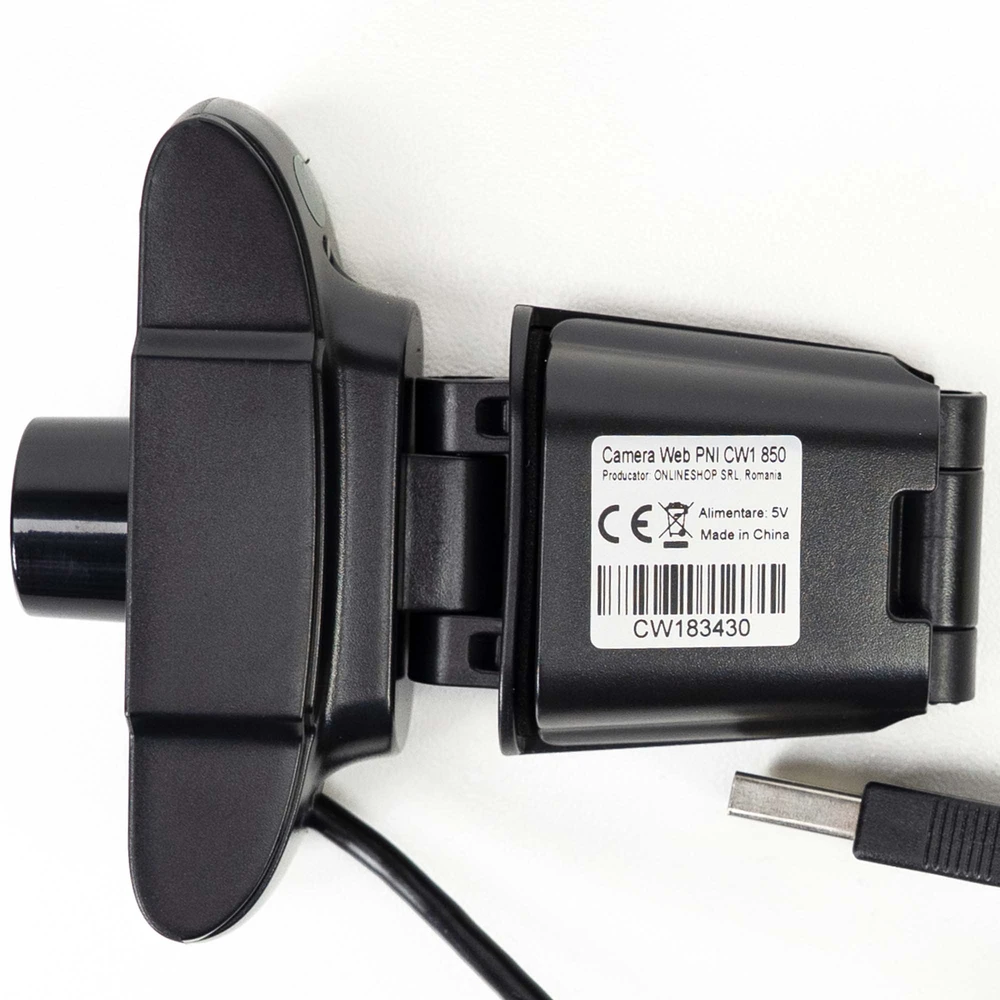PNI CW1850 „Full HD“ internetinė kamera, USB jungtis, tvirtinimo spaustukas, integruotas mikrofonas